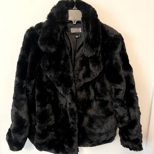 Indigo Saints Faux Fur Luxurious Black Jacket